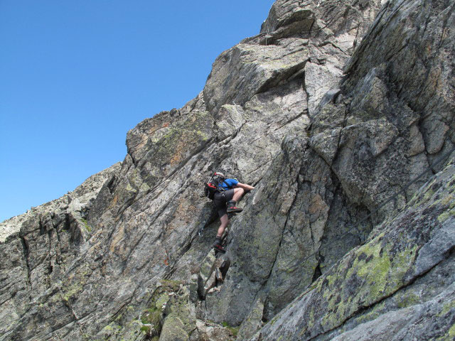 S&auml;uleck-Klettersteig: Norbert am S&uuml;dgrat (9. Juli)