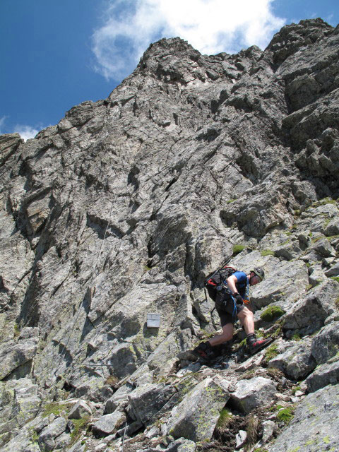 S&auml;uleck-Klettersteig: Norbert am S&uuml;dgrat (9. Juli)