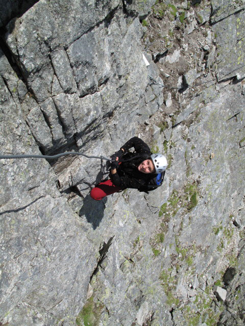 S&auml;uleck-Klettersteig: Manuela am S&uuml;dgrat (9. Juli)