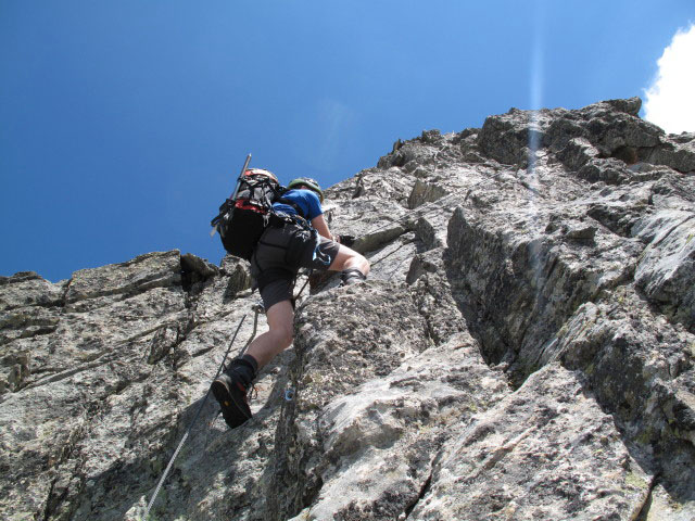 S&auml;uleck-Klettersteig: Norbert am S&uuml;dgrat (9. Juli)