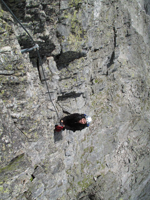 S&auml;uleck-Klettersteig: Manuela am S&uuml;dgrat (9. Juli)