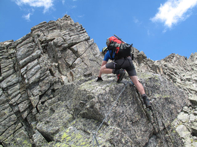 S&auml;uleck-Klettersteig: Norbert am S&uuml;dgrat (9. Juli)