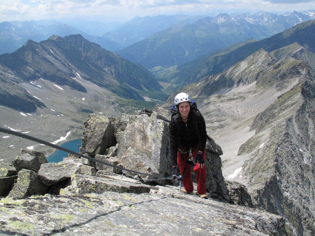 S&auml;uleck-Klettersteig: Manuela am Westgrat (9. Juli)