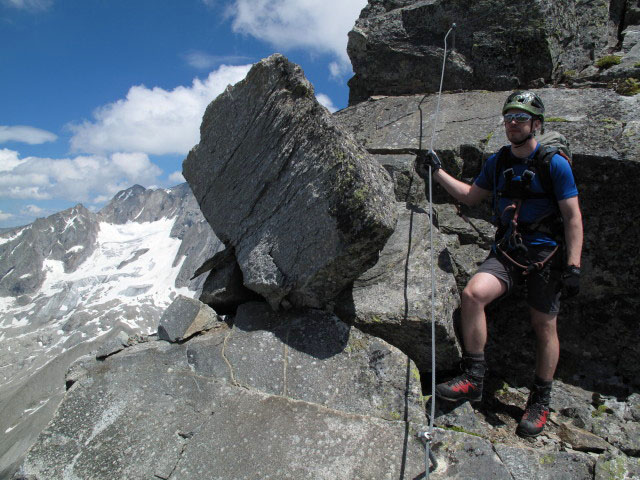 S&auml;uleck-Klettersteig: Norbert am Westgrat (9. Juli)