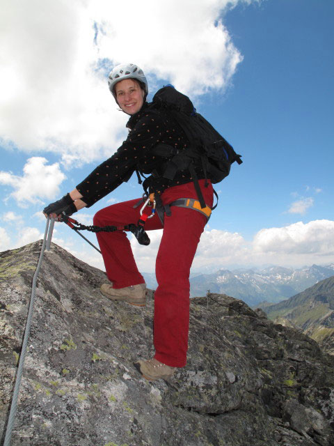 S&auml;uleck-Klettersteig: Manuela am Westgrat (9. Juli)