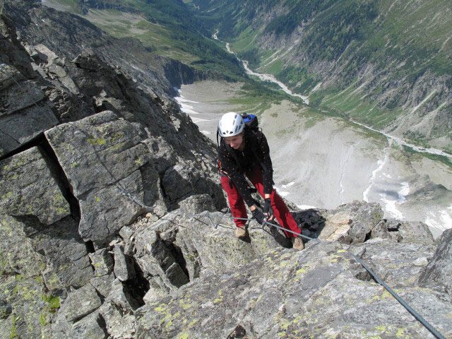 S&auml;uleck-Klettersteig: Manuela am Westgrat (9. Juli)