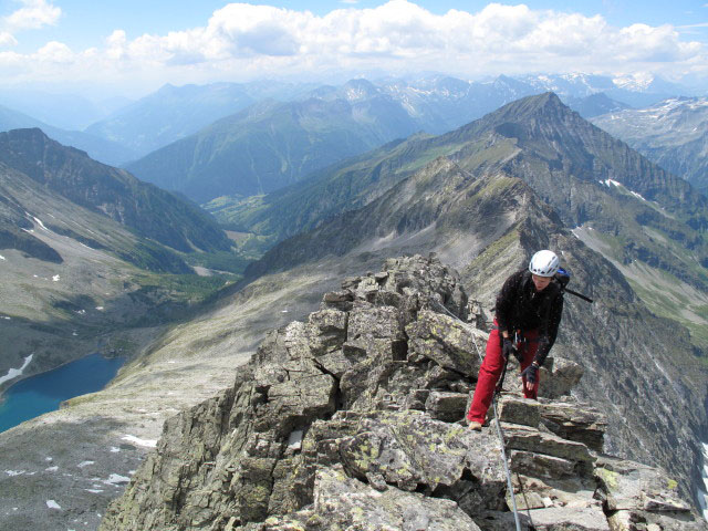 S&auml;uleck-Klettersteig: Manuela am Westgrat (9. Juli)