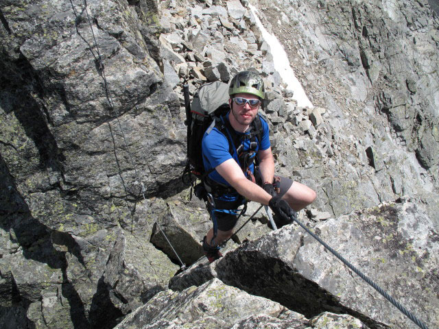 S&auml;uleck-Klettersteig: Norbert am Westgrat (9. Juli)