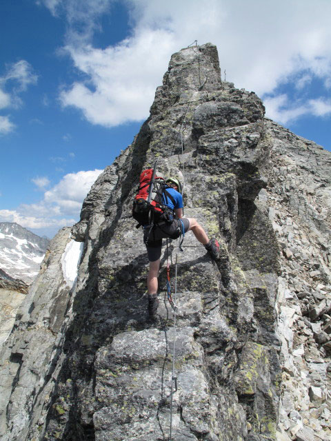 S&auml;uleck-Klettersteig: Norbert am Westgrat (9. Juli)