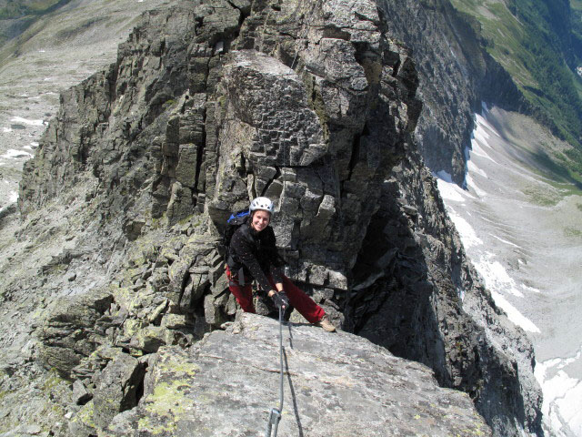 S&auml;uleck-Klettersteig: Manuela am Westgrat (9. Juli)
