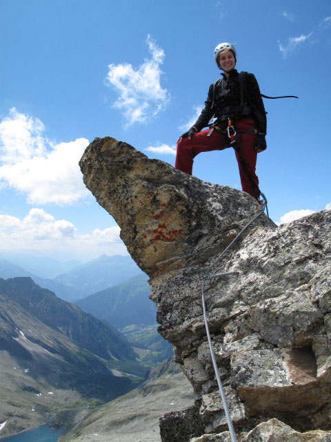 S&auml;uleck-Klettersteig: Manuela am Biefh&ouml;rndl, 3.060 m (9. Juli)