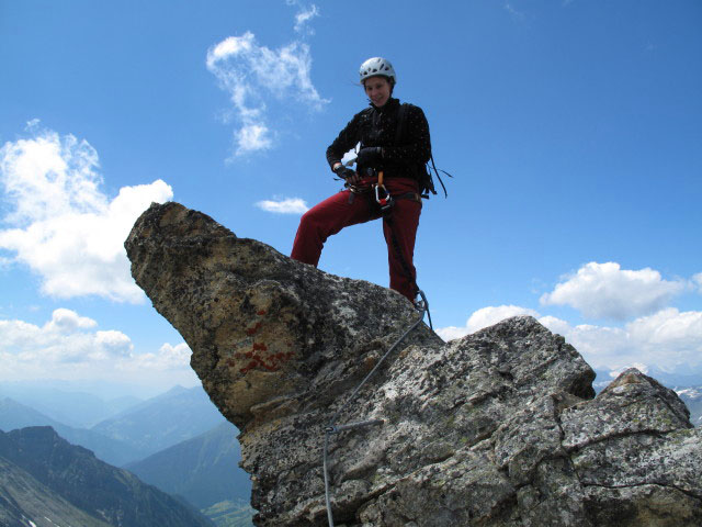 S&auml;uleck-Klettersteig: Manuela am Biefh&ouml;rndl, 3.060 m (9. Juli)