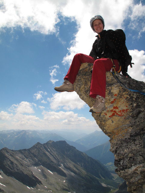 S&auml;uleck-Klettersteig: Manuela am Biefh&ouml;rndl, 3.060 m (9. Juli)