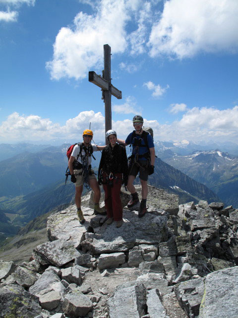 Ich, Manuela und Norbert am S&auml;uleck, 3.086 m (9. Juli)