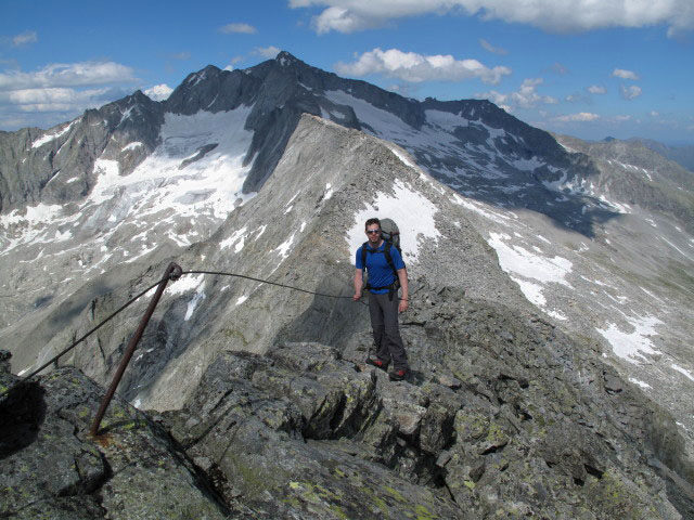 Norbert am Detmolder Steig zwischen S&auml;uleck und Gussenbauerspitze (9. Juli)