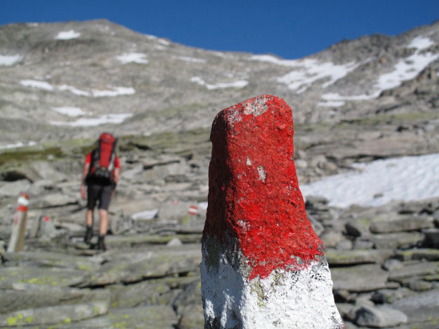 Norbert am Schwarzenburger Weg zwischen Rudolfst&auml;dter Weg und Lassacher Winkelscharte (10. Juli)
