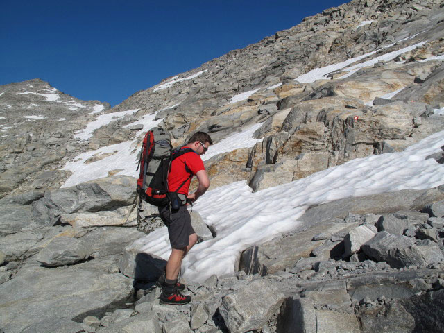 Norbert am Schwarzenburger Weg zwischen Rudolfst&auml;dter Weg und Lassacher Winkelscharte (10. Juli)