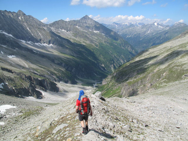 Norbert am Celler Weg zwischen Bergrettungsh&uuml;tte und Winkelbach (10. Juli)
