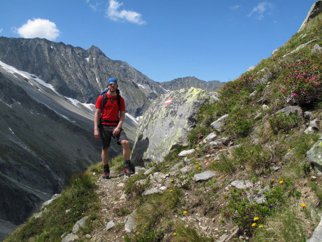 Norbert am Celler Weg zwischen Winkelbach und In den Sch&ouml;bern (10. Juli)