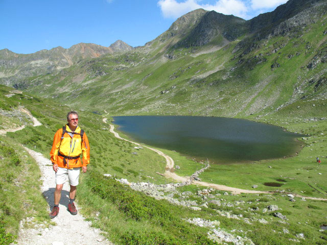 Erich auf Weg STW-A zwischen Ignaz-Mattis-H&uuml;tte und Preuneggsattel