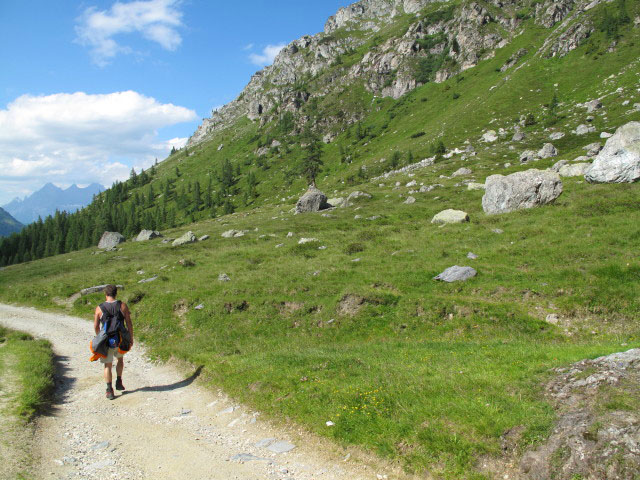Erich auf Weg STW-A zwischen Preuneggsattel und Ursprungalm