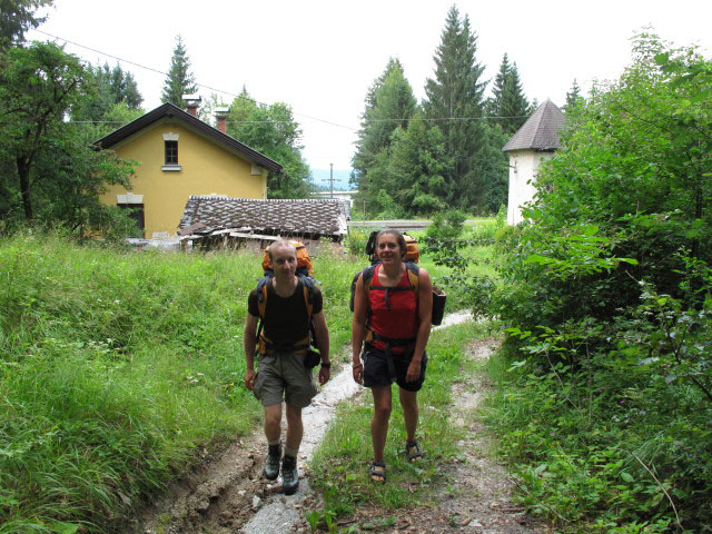 Christoph und Gudrun zwischen Bahnhof Winkl im Rosental und Narzissenwiese (30. Juli)
