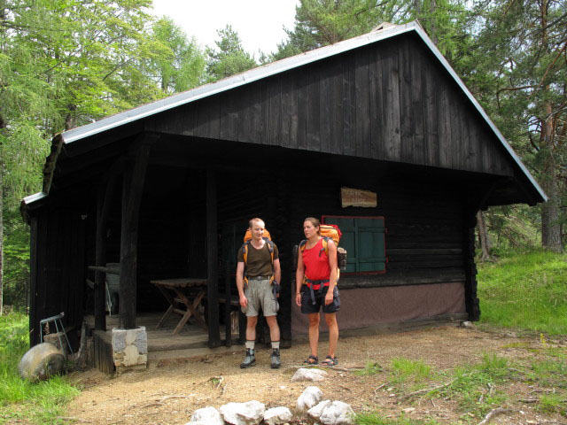 Christoph und Gudrun bei der Puschnigh&uuml;tte (30. Juli)