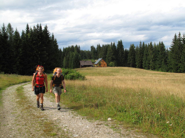 Gudrun und Christoph auf der Ro&szlig;alm, 1.084 m (30. Juli)