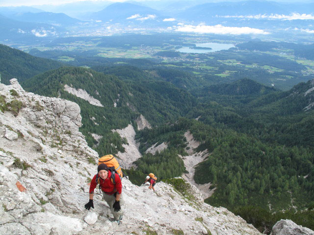 Mittagskogel-Nordostgrat: Christoph und Gudrun (31. Juli)