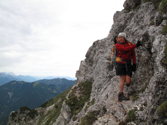 Gudrun zwischen Mittagskogel und H&uuml;hnerkogel (31. Juli)