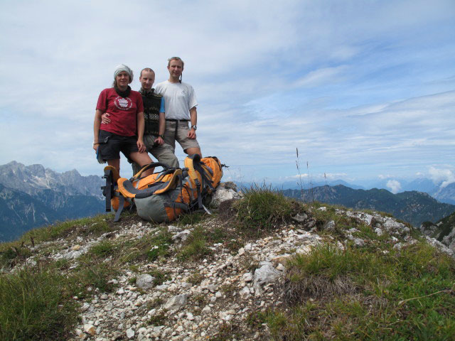 Gudrun, Christoph und ich am H&uuml;hnerkogel, 2.034 m (31. Juli)