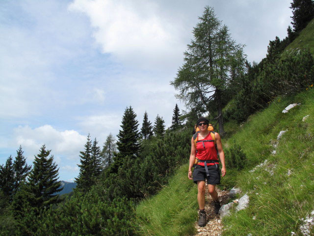 Gudrun zwischen Krainer T&ouml;rl und Mlinzasattel (31. Juli)