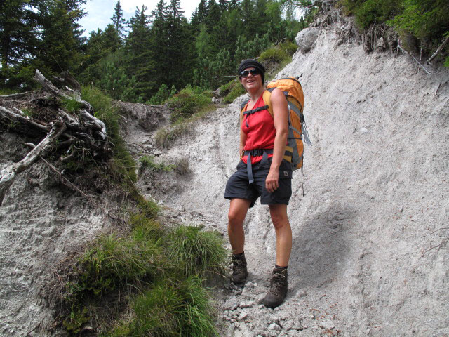 Gudrun zwischen Krainer T&ouml;rl und Mlinzasattel (31. Juli)