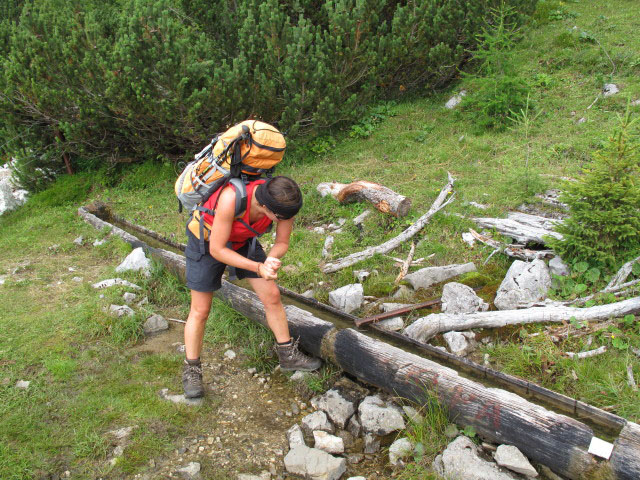 Gudrun zwischen Krainer T&ouml;rl und Mlinzasattel (31. Juli)