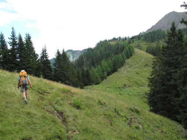 Christoph zwischen Krainer T&ouml;rl und Mlinzasattel (31. Juli)