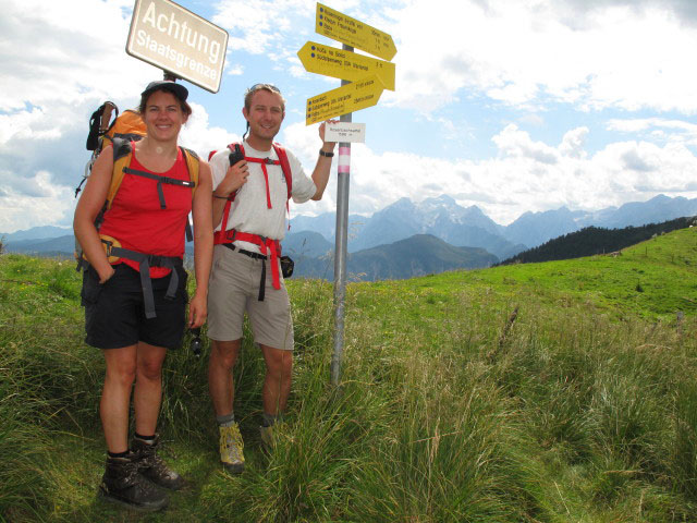 Gudrun und ich am Rosenbachsattel, 1.586 m (31. Juli)