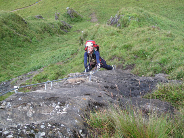 Übungsklettersteig Kleine Scharte: Sonja (13. Aug.)