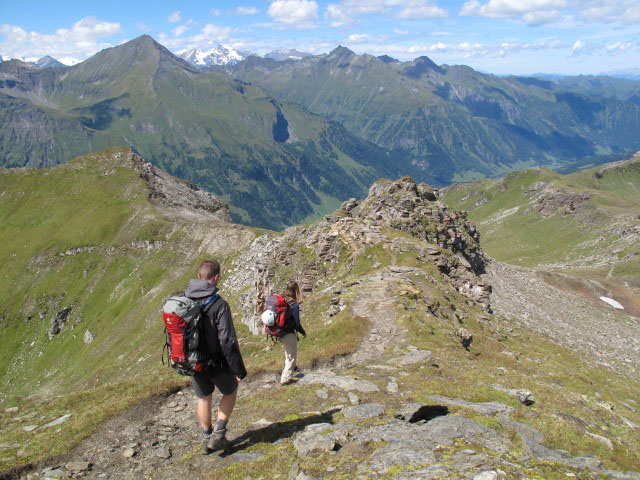 Norbert und Sonja zwischen Silberpfennig und Baukarlscharte (14. Aug.)