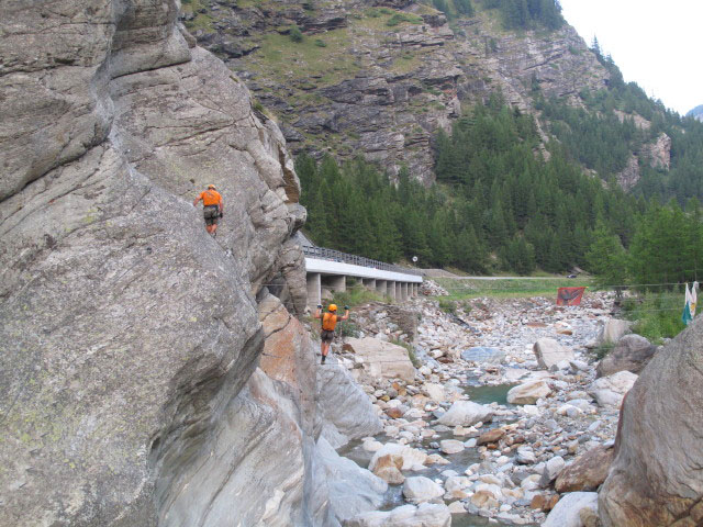 Axel und Andreas bei der Seilbr&uuml;cke