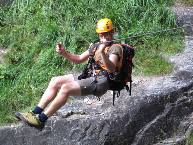 Andreas auf der Einseilbrücke