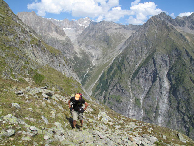 Axel zwischen Baltschiedertal-Klettersteig und Wiwannih&uuml;tte
