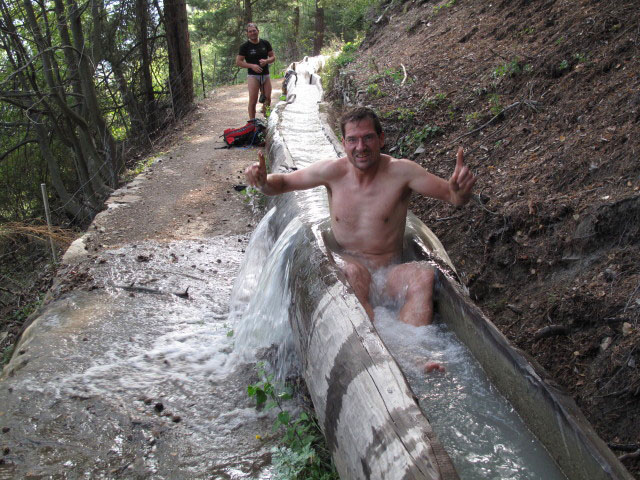 Axel und Andreas am H&ouml;henweg L&ouml;tschberg S&uuml;drampe zwischen St. Germanfl&uuml;e und Maachi