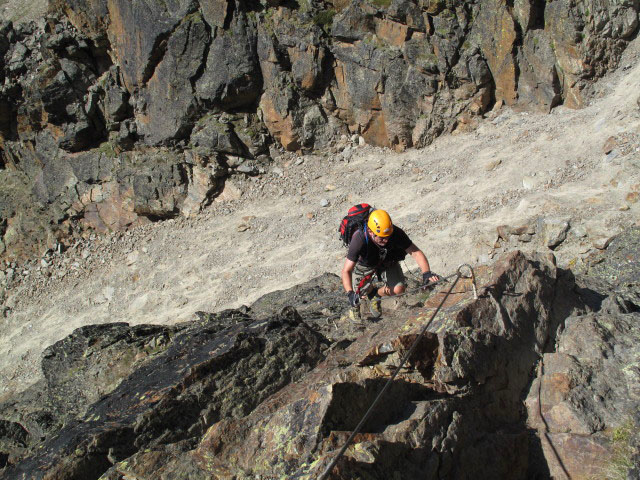 Jegihorn-Klettersteig: Axel im unteren Teil