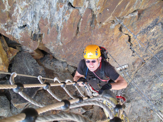 Jegihorn-Klettersteig: Axel in der Variante 'Zitterpartie'