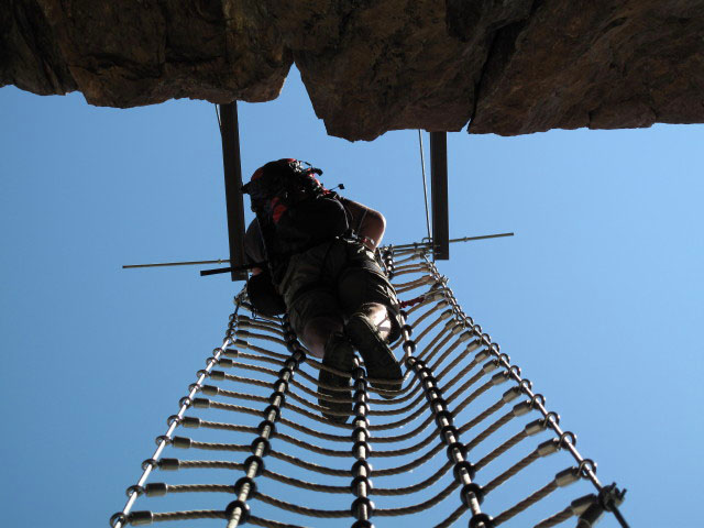 Jegihorn-Klettersteig: Axel in der Variante 'Zitterpartie'