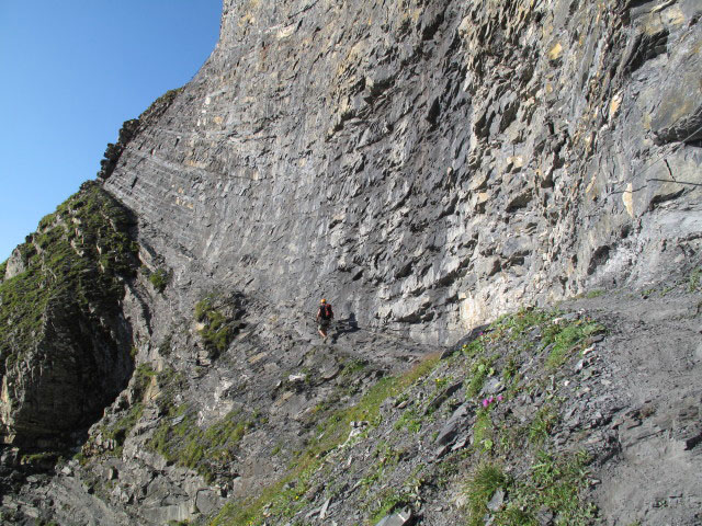 Leukerbad-Klettersteig: Axel zwischen Zum L&auml;rch und Obere Gemsfreiheit
