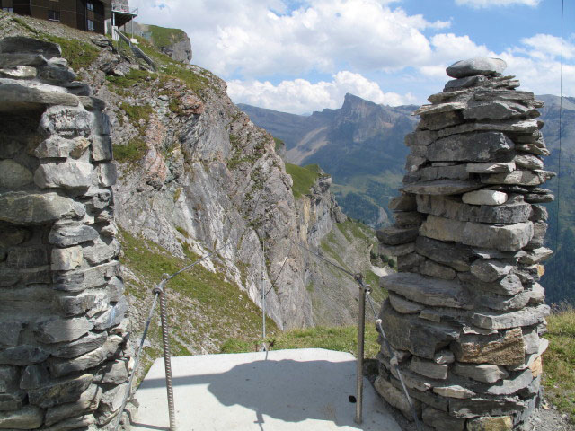 Gemmiwand-Klettersteig: 3-Seil-Br&uuml;cke