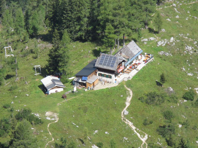 Ebenseer Hochkogelh&uuml;tte vom Hinteren Rauher Kogel aus