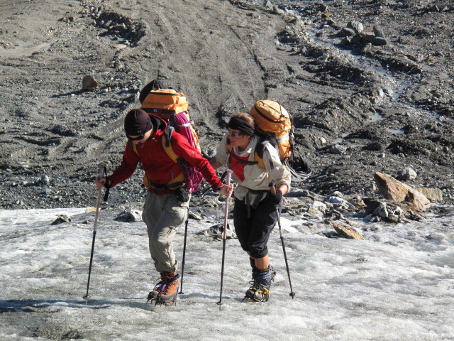 Christoph und Gudrun am Mittelbergferner (10. Sep.)