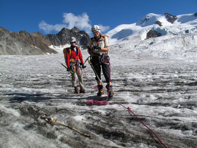 Christoph und Gudrun am Taschachferner (10. Sep.)